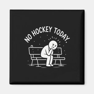No Hockey Today Sad Stick Figure Great Gift For Ho Magnet