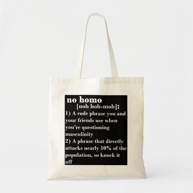 No Homo Tote Bag (Front)