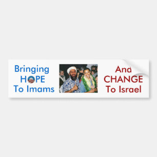 No Hope, Just Change For Israel bumper sticker