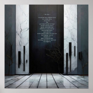 NO HOW Acrylic Wall Art Poem Philosophy Print