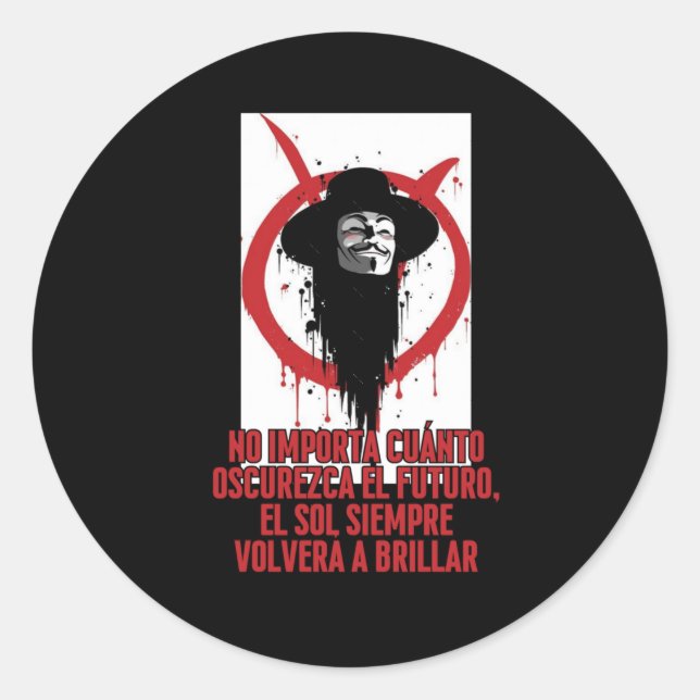 No How Dark The Future Gets  Classic Round Sticker (Front)