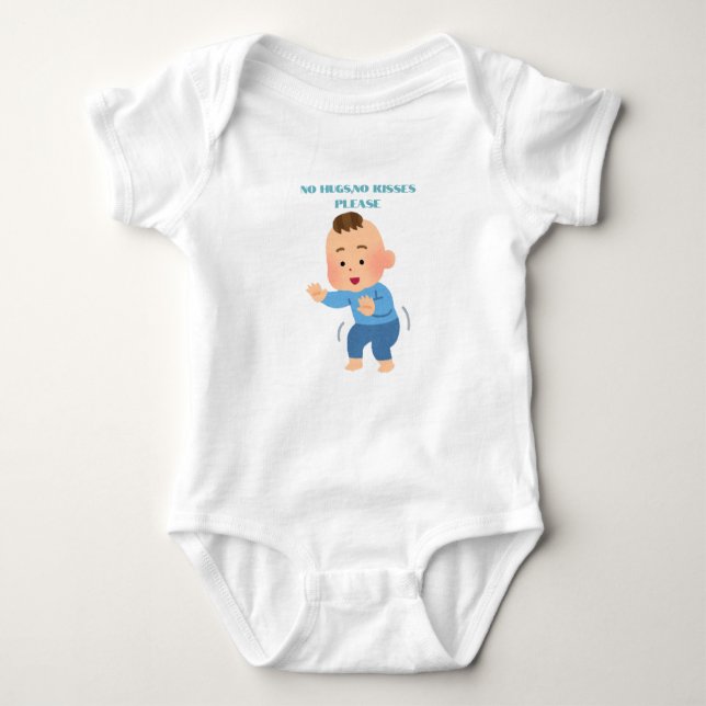 No Hug  Baby Bodysuit (Front)