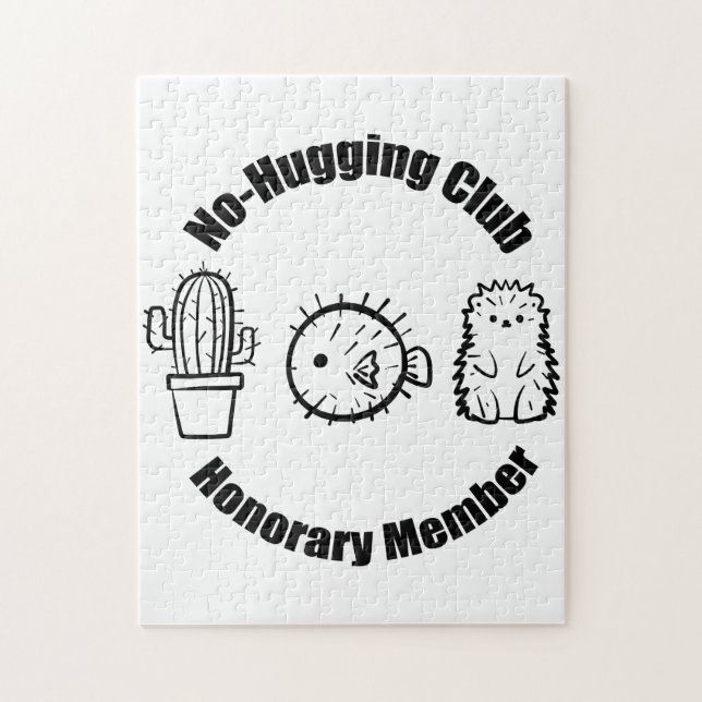 No Hugging Club Jigsaw Puzzle (Vertical)