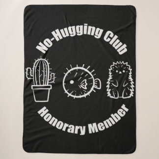 No Hugging Club Sherpa Blanket
