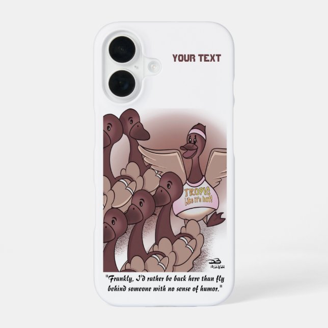 No Humour iPhone 16 Case (Back)