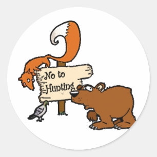 No Hunt Stickers