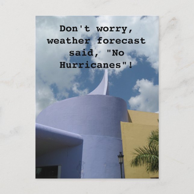 No Hurricanes Postcard (Front)