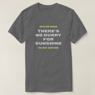 “No Hurry for Sunshine” Premium Minimalist T-Shirt