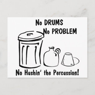 No Hushin the Percussion Postcard