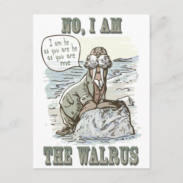 No, I am the Walrus Postcard (Front)