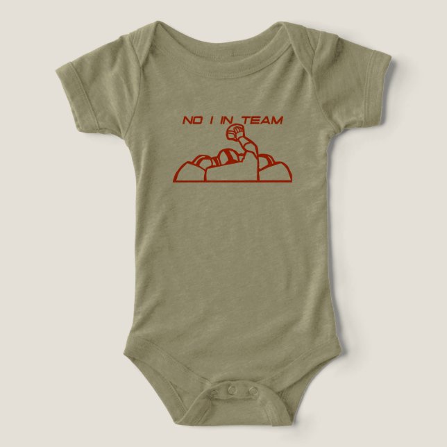 No I in Team 2 Baby's Outfit (Design Front)
