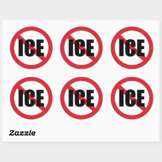 No ICE Classic Round Sticker