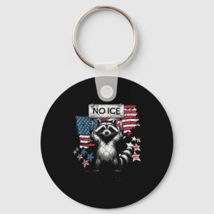 No Ice Please Raccoon Key Ring