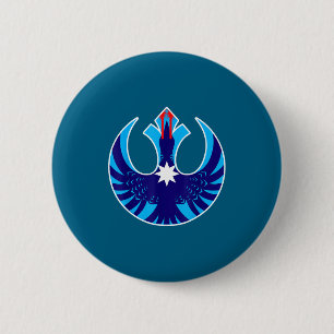 No ice rebel laser loon mn protest  6 cm round badge