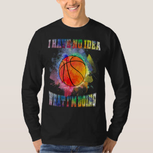 No Idea Colourful Playing Basketball Fan Player T-Shirt