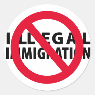 No Illegal Immigration Classic Round Sticker