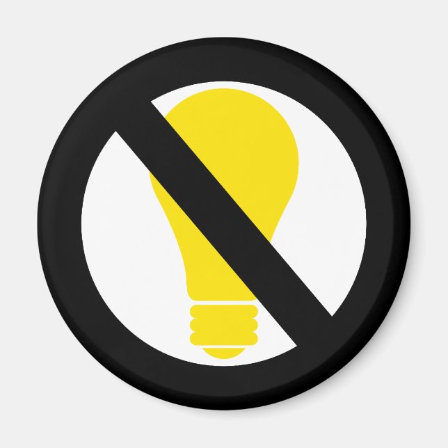 no incandescent bulbs magnet (Front)