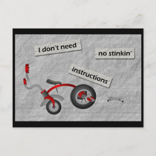 No Instructions Postcard