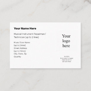 No Instrument-Shaped Objects Euro Business Card