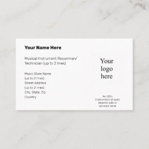 No Instrument-Shaped Objects Oce. Logo Business Card