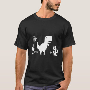 No Internet Connection Dinosaur 8 Bit Pixel  T-Shirt