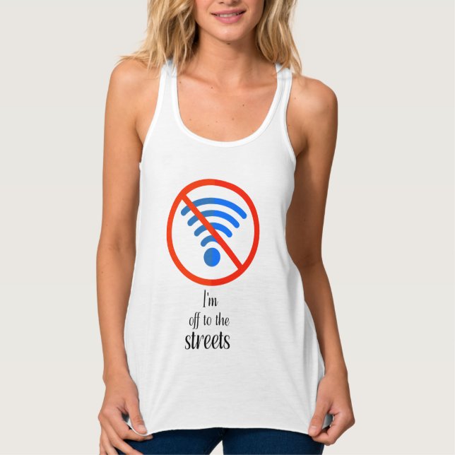 “No Internet? No Problem!”, Funny cyber offline cu Singlet (Front)