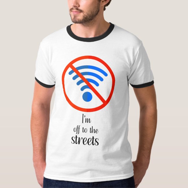 “No Internet? No Problem!”, Funny cyber offline cu T-Shirt (Front)