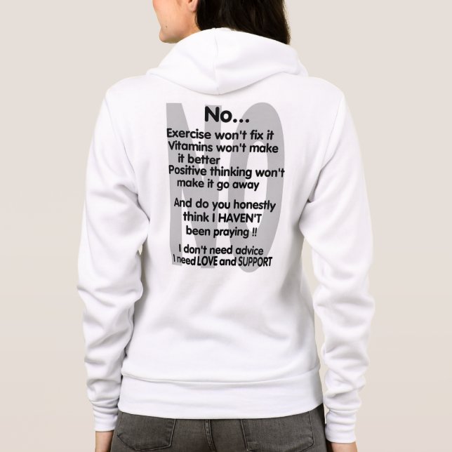 No...Invisible Illness Hoodie (Back)