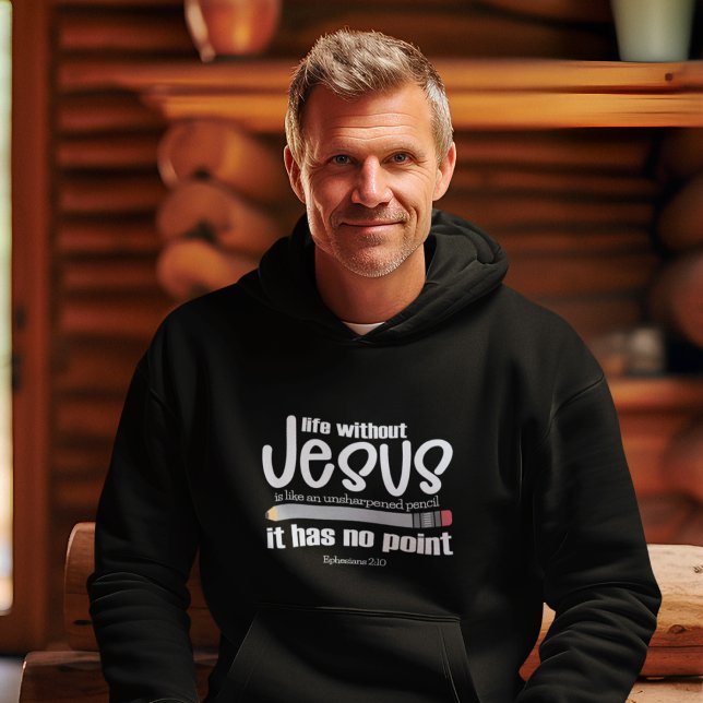 NO JESUS NO POINT Christian Faith Quote Men's Dark Hoodie (Creator Uploaded)