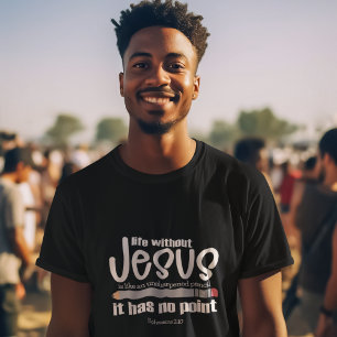 NO JESUS NO POINT Christian Faith Quote Men's Dark T-Shirt