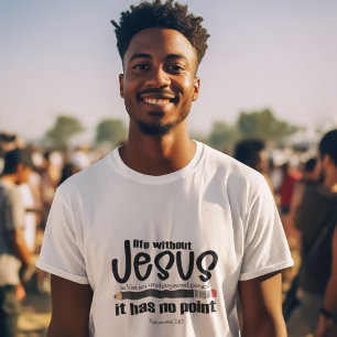 NO JESUS? NO POINT! Christian Faith Quote Men's T-Shirt
