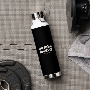 No Joke Football Retro Water Bottle