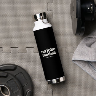 No Joke Football Retro Water Bottle