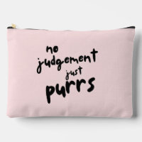 'No Judgement, Just Purrs' Black Typography Pet 