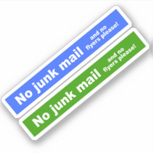 No junk mail sticker sign
