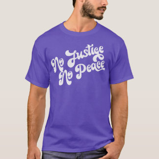 No Justice No Peace Original FadedStyle Retro Desi T-Shirt