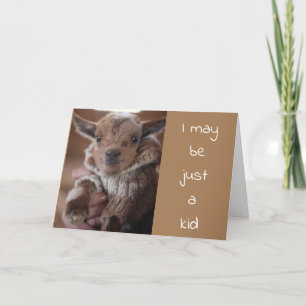 NO KIDDING AROUND HERE "HAPPY BIRTHDAY" FROM GOAT CARD