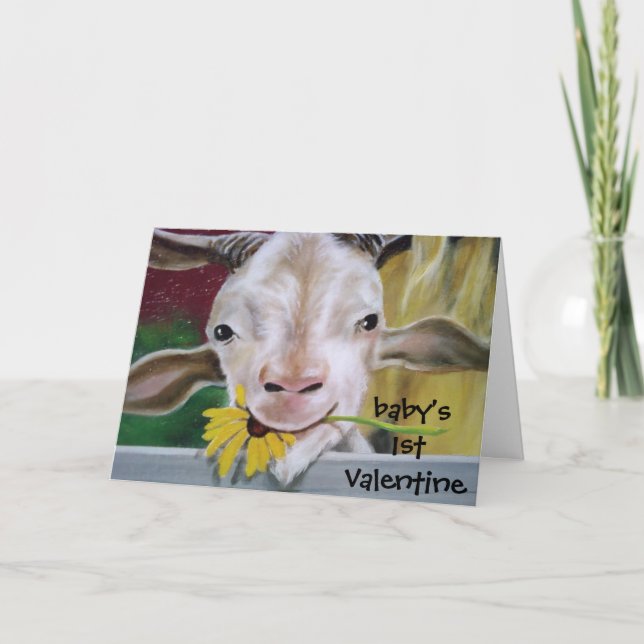 "NO KIDDING BABY-HAPPY 1ST VALENTINE HOLIDAY CARD (Front)