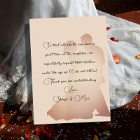 No Kids at the Wedding Dancing Couple Enclosure