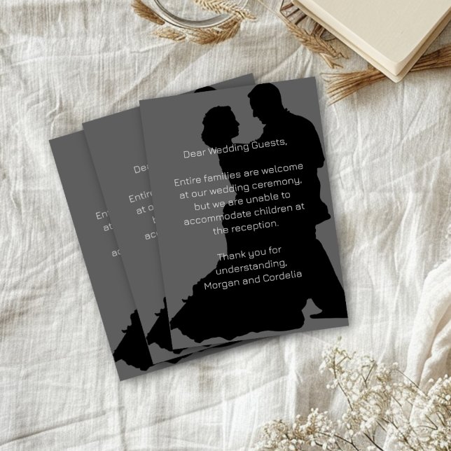 No Kids at the Wedding Dancing Couple Enclosure Card (Creator Uploaded)