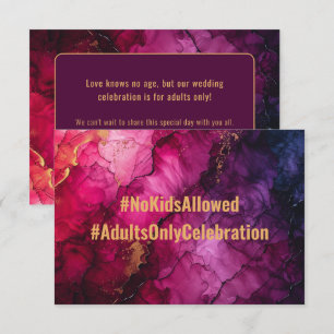 No KIDS wedding Celestial Elegance Marble Symphony Enclosure Card