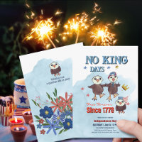 "No King Days" Patriotic Eagle Photo Back