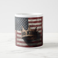 No King – Distressed Crown with American Flag
