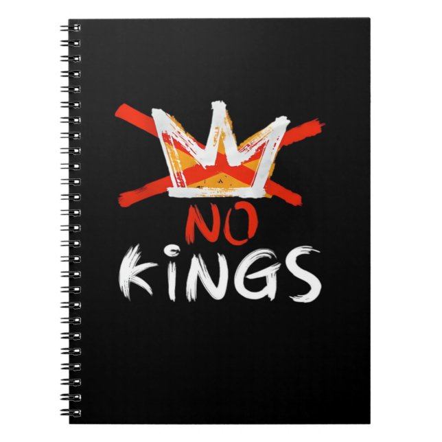 No King Funny Quote Retro Creative Style Notebook (Front)