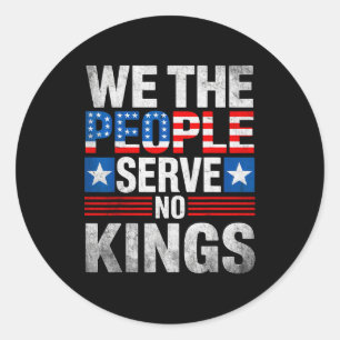 No King Patriotic Dom Shirt For Men Women  Classic Round Sticker