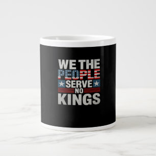 No King Patriotic Freedom No Kings In America Retr Large Coffee Mug