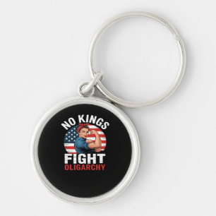 No King Patriotic Freedom No Kings In America Vint Key Ring