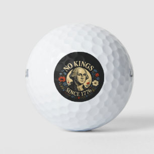 No King Since 1776 American Democracy Protest Golf Balls
