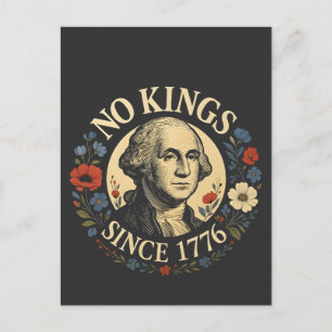 No King Since 1776 American Democracy Protest Holiday Postcard