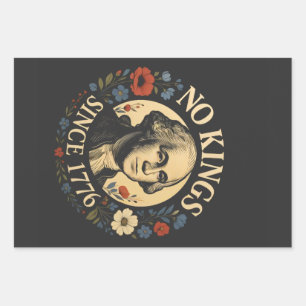 No King Since 1776 American Democracy Protest  Wrapping Paper Sheet